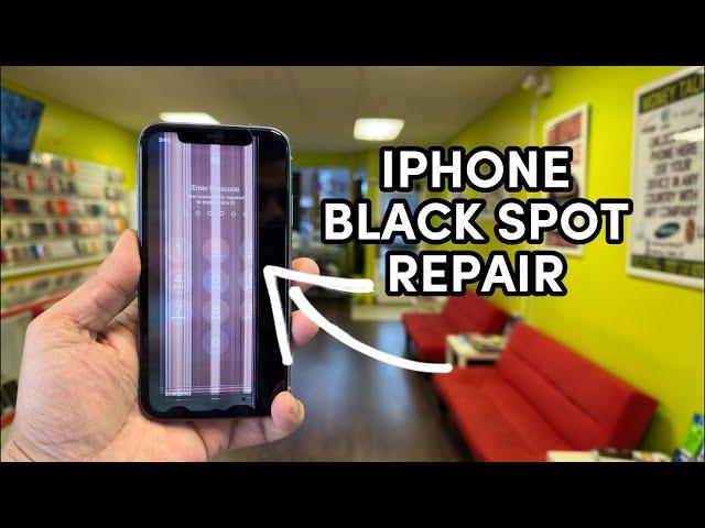 Fixing the Black spot on the iPhone screen step by step  #apple #iphone #ios #fyp