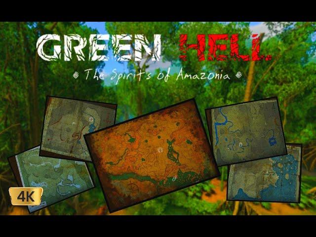 Green Hell - All Five Maps In Spirits of Amazonia Locations! Survival Tips & Tricks Gameplay Update!