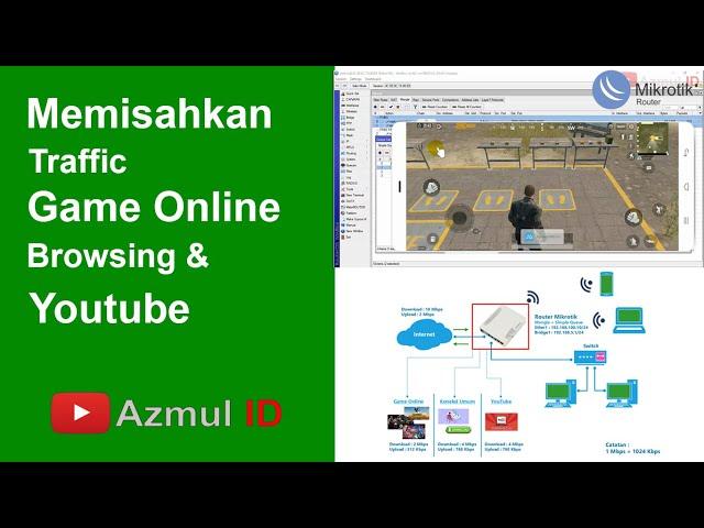 Cara Memisahkan Traffic Game Online Browsing dan Youtube (Mangle + Simple Queue)