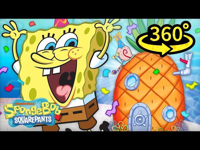 Take a 360° VR TOUR of SpongeBob's Birthday Party!  | @SpongeBobOfficial