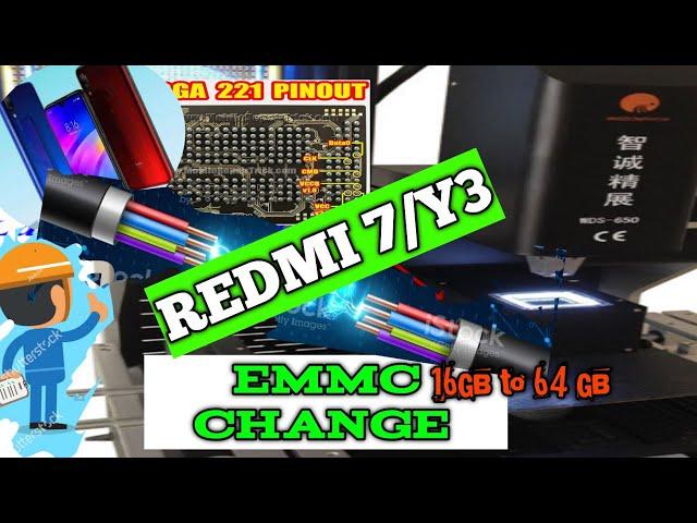REDMI 7/Y3 EMMC Change| Redmi 7 Emmc change without CPU| Redmi 7 Emmc change dual imei|Noor Mobile