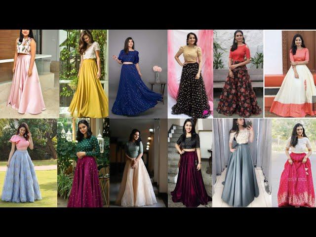 Long Skirt and Crop top Collections | long Skirt and top designs #longskirt #croptop #croptopblouse