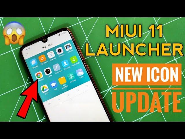 MIUI 11 New System Launcher Update | Icon Size Update | How to Install New MIUI 11 Update App Drawer