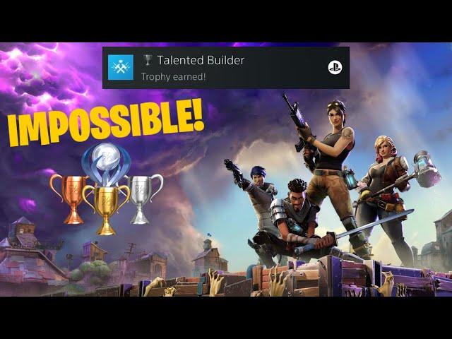 Fortnite LIVE Unlocking *RARE* Talented Builder Trophy! | Grinding IMPOSSIBLE Platinum Trophy