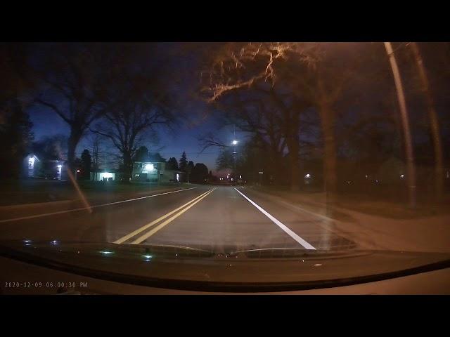 Front Dashcam Test at Night