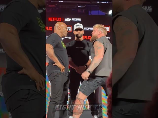 Mike Tyson not intimidated by Jake Paul at face off after antics!