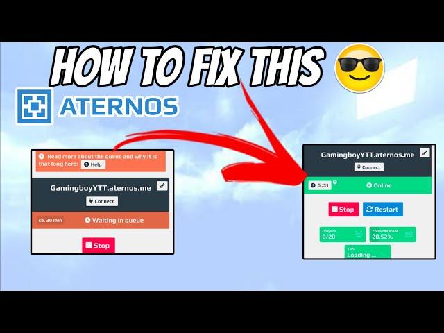 Now fix the problem of Waiting in Queue Aternos | How to fix Aternos Waiting in Queue problem