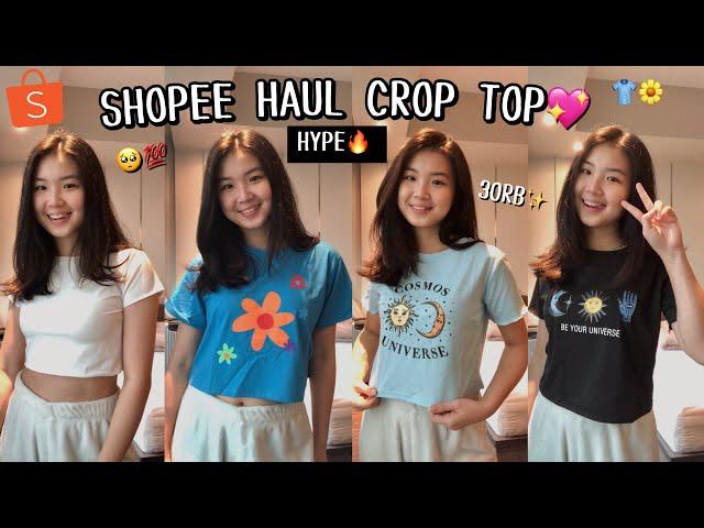 SHOPEE HAUL CROP TOP AESTHETIC 30RIBUAN BERKUALITAS1 | SEBAGUUUS ITU!