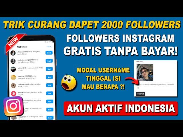 Gratis Sepuasnya Cara Menambah Followers Instagram Gratis Permanen Terbaru 2023