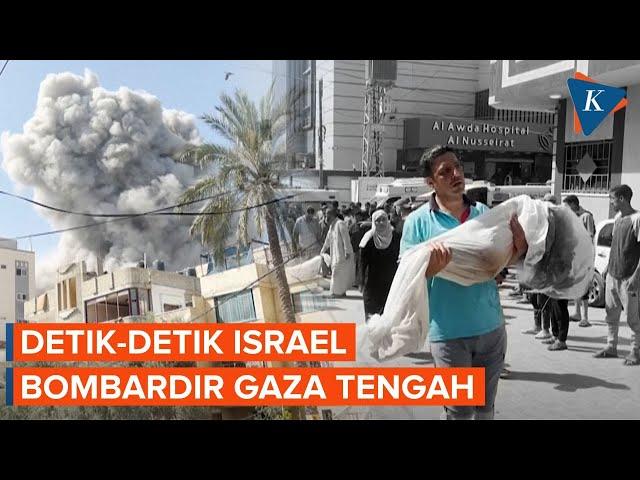 Detik-detik Serangan Udara Israel Bombardir Gaza Tengah, Warga Berlarian