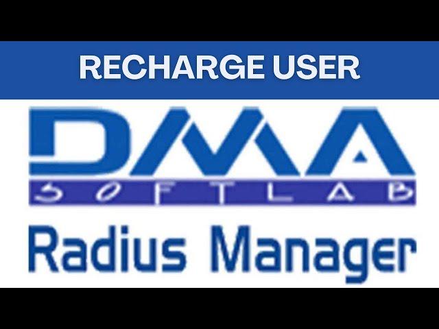 How to recharge a user in DMA softlab Radius manager 4.1.6 | DMA softlab radius manager part 15