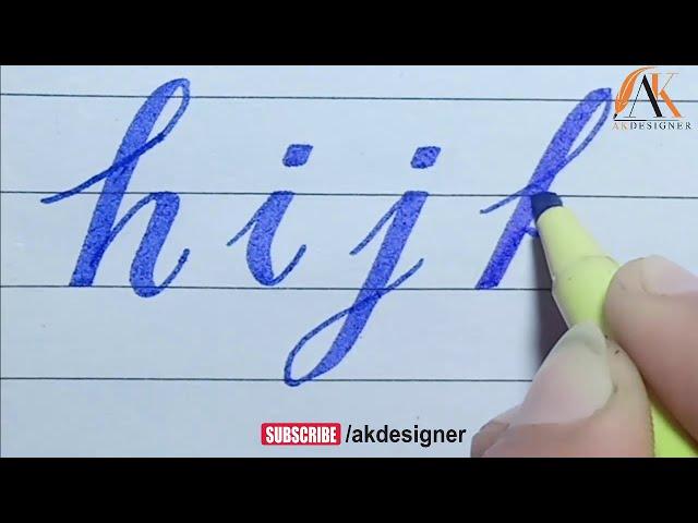 CURSIVE WRITING FOR BEGINNERS | Small Alphabets in Cursive Writing with Cut Marker | Cursive Letters