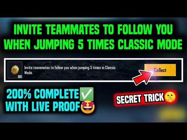 INVITE TEAMMATES TO FOLLOW YOU WHEN JUMPING 5 TIMES IN CLASSIC MODE