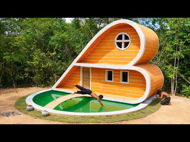 [ Full Video ] 130 Days Building Loving House in Deep forest with  Swimming Pool by Primitive Skill