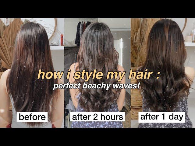 TIPS CATOK TAHAN LAMA + TUTORIAL PERFECT BEACHY WAVES HAIR! Indonesia
