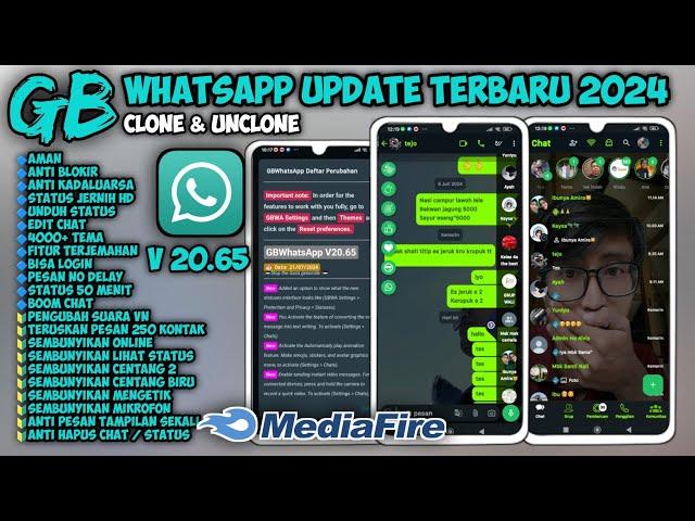 Whatsapp GB Update Terbaru 2024 • Whatsapp Gb v20.65 • Whatsapp mod terbaru 2024