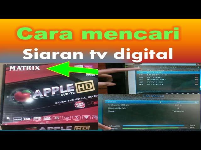 How to find digital tv broadcasts on stb Matrix Apple HD