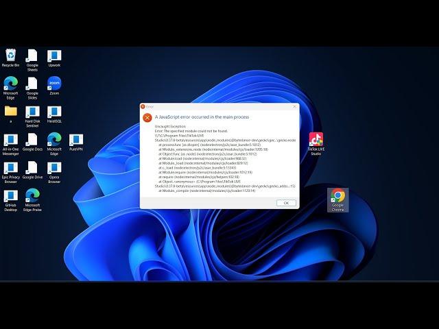 How To Fix A JavaScript Error Occurred In The Main Process - TikTok/Any App In Windows 10 /11 
