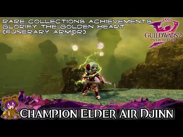 Guild Wars 2 - Champion Elder Air Djinn (Glorify the Golden Heart achievement, Funerary Armor)