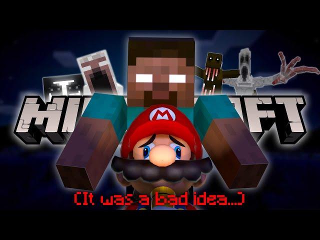 Mario Plays: MINECRAFT!!! (with a bunch of horror mods)