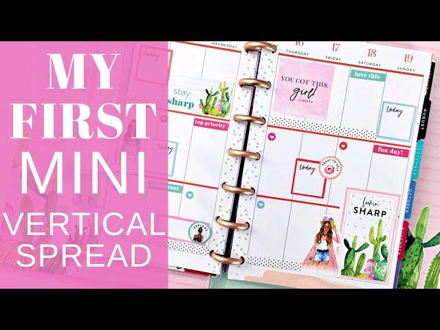 PLAN WITH ME | My First Time Decorating A MINI Vertical Happy Planner | Rongrong