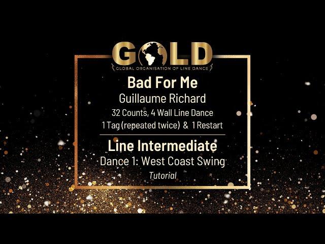 GOLD 2023 Classic Line Intermediate - Dance 1: Smooth (WCS) "Bad For Me" - Tutorial without music