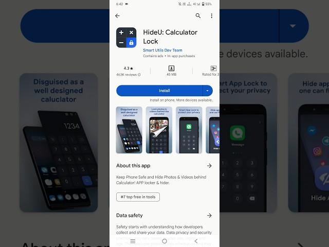 calculator hide app real app #shorts #varalshorts