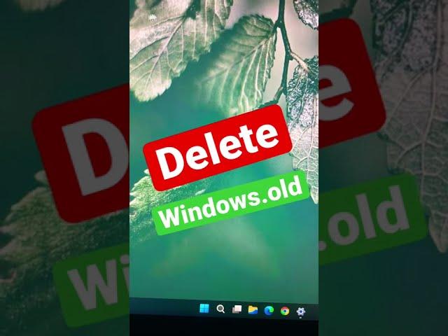 Windows.old Folder Delete #windows #pctips #windows11 #tricks