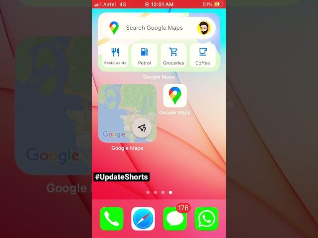 iOS Google Maps Update | Google Map Widgets for iPhone Home-screen #Shorts