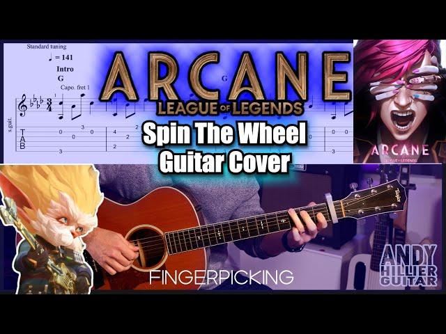 Spin The Wheel (Arcane Season 2) Guitar Cover | Tabs On Screen