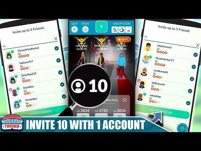 HOW TO *INVITE 10 PLAYERS* WITH 1 ACCOUNT TO A REMOTE RAID! REMOTE RAID INVITES | Pokémon GO