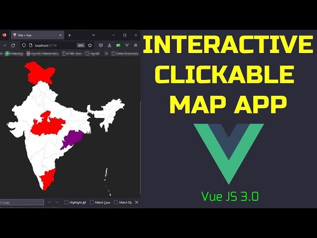 How to make clickable map on website  with Vue 3