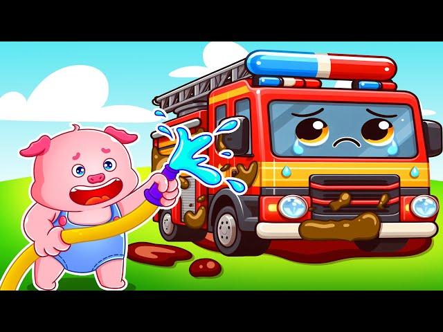 Fire Truck Wash Song ️| Kids Songs And Nusery Rhymes | Child Safety Education Song 