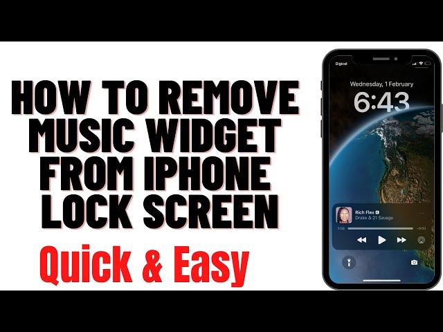 HOW TO REMOVE MUSIC WIDGET FROM IPHONE LOCK SCREEN