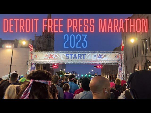 DETROIT FREE PRESS MARATHON 2023⭐ State #26, running in a new country, + my second sub-5 marathon!