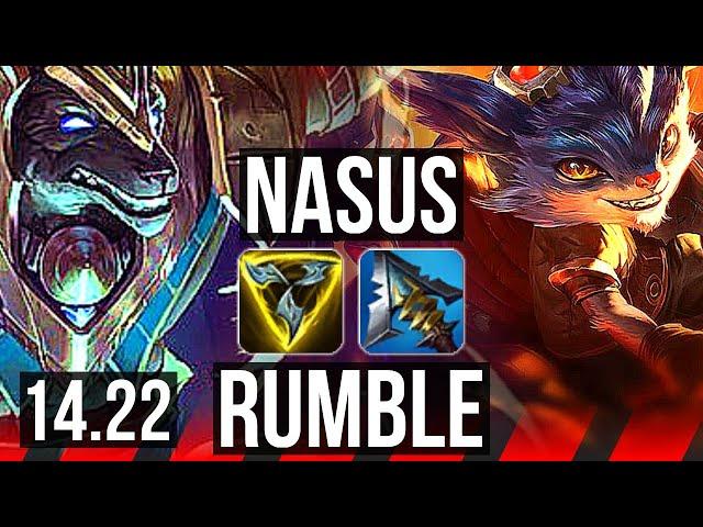 NASUS vs RUMBLE (TOP) | 3200+ games | KR Grandmaster | 14.22