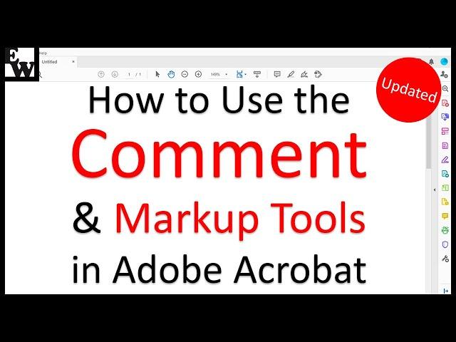 How to Use the Comment and Markup Tools in Adobe Acrobat