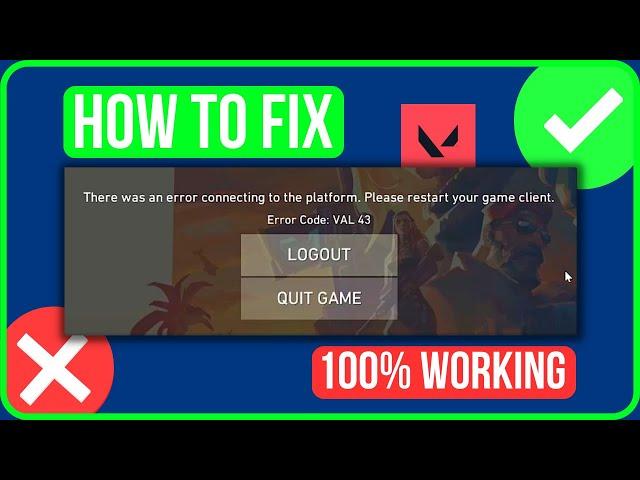 [FIXED] VALORANT ERROR CODE VAL 43 (2024) | Fix Error Code Val 43 Valorant