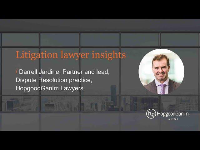 Litigation lawyer insights with Partner Darrell Jardine