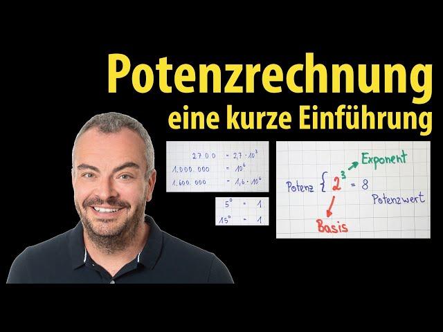 Potenzrechnung - eine schnelle Einführung (Übersicht) | Lehrerschmidt