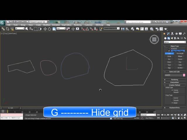 12 How to create a Line in 3ds max (part 1)