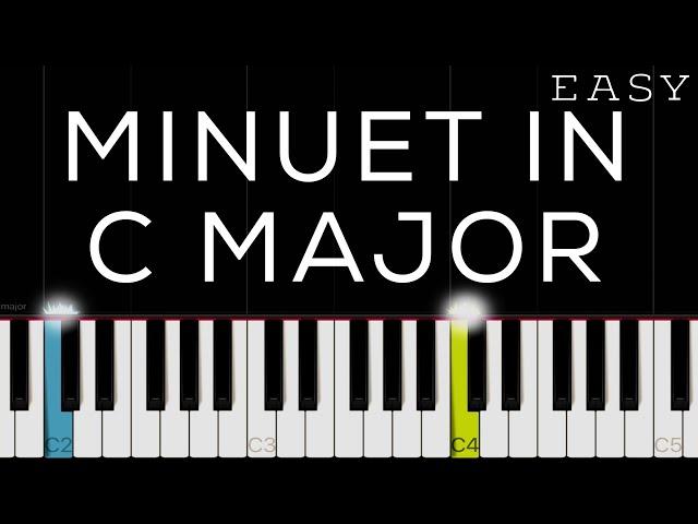 Bach - Minuet in C Major | EASY Piano Tutorial