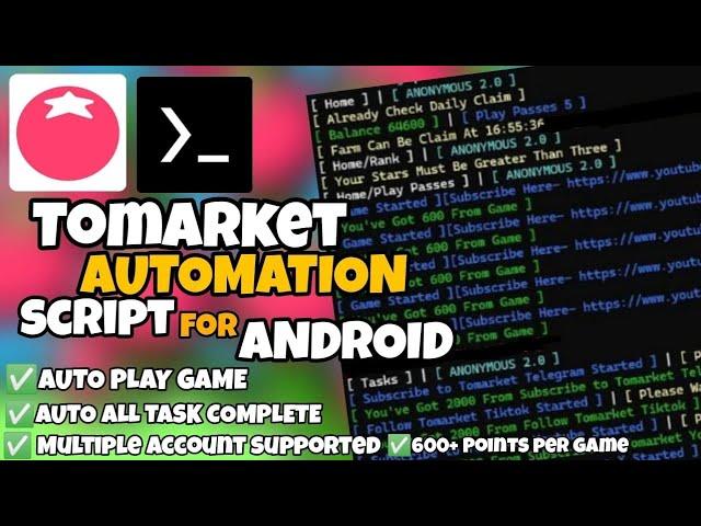 Tomarket Automation Script Termux Tutorial for Android - Auto Play Game & Auto Complete All Tasks