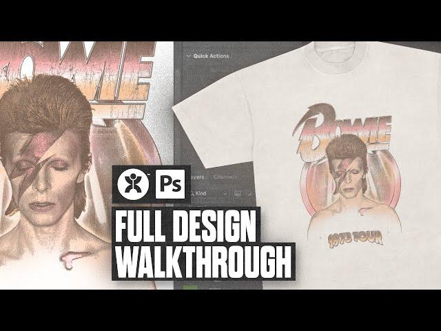 Vintage Rock Tee Design Walkthrough in Photoshop | VINTONE™