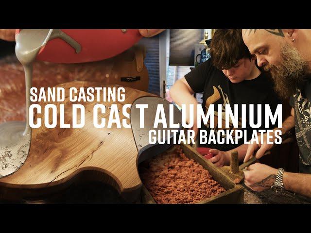 Sand casting cold cast aluminium guitar backplates