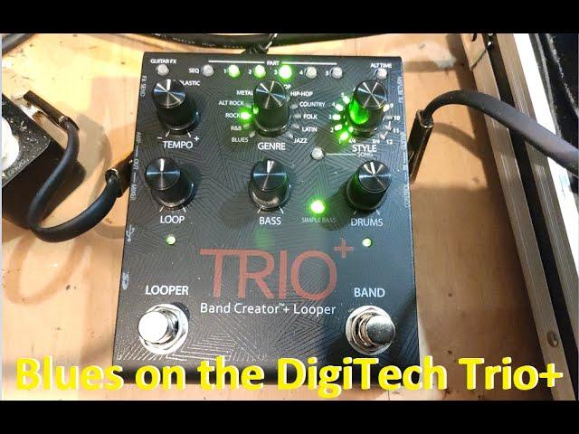 First test with the DigiTech Trio Plus - Playing a blues in E