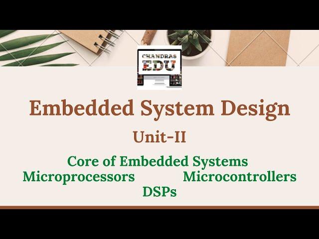 Core of Embedded Systems | Microprocessors | Microcontrollers | DSPs