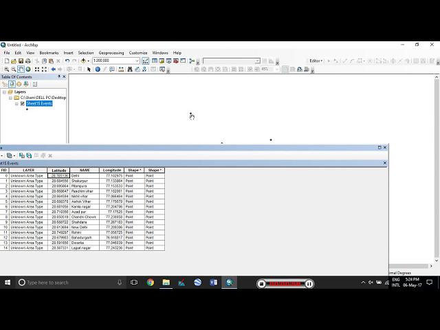 ESRI ArcGIS Importing XY data from Excel to ArcGIS