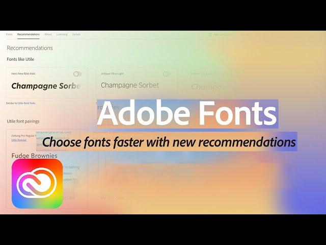 Choose Fonts Faster with New Recommendations | Adobe Creative Cloud