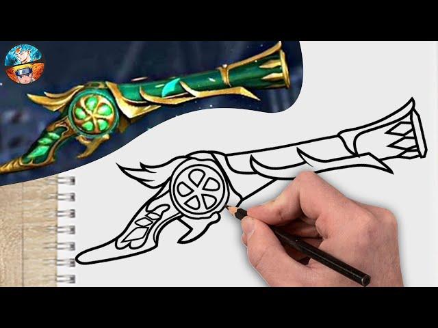 Free Fire Drawing New M1887 Skin Evo Gun Mp5 Green - How To Draw Free fire - Garena